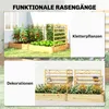 Outsunny Hochbeet mit Rankgitter Holz Blumenkasten mit 3 Produktbild-Vorschau 5