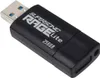 A black USB flash drive with silver text and a silver USB connector. Anteprima dell’immagine prodotto