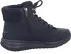 A black Skechers women's boot is shown against a white background. Voir les images du produit