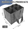 3 Stück Flaschenträger 6 Flaschen, Flaschentasche Filz, Produktbild-Vorschau 2