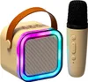 Enceinte karaoké avec microphone doré Voir les images du produit 2