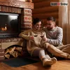 A couple sits by a fireplace, enjoying wine. A black hearth mat is placed in front of the fireplace. Anteprima dell’immagine prodotto