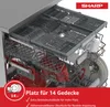 SHARP Geschirrspüler 60 cm freistehend 14 Maßgedecke Produktbild-Vorschau 7
