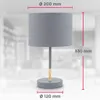 Lampe de table Abat-jour tissu Gris Bois E27 Abat-jour Voir les images du produit 6