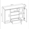 BEAUTYSOFA | Kommode LEMON 140 cm Weiß, Sideboard mit 4 Produktbild-Vorschau 6