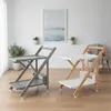 Carrello da servizio Relaxdays in bambù, carrello da cucina Anteprima dell’immagine prodotto 3