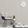 Wanduhr aus Glas Rund fi 30 Beeren und Blumen Quarz Deko Produktbild-Vorschau 2