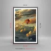 Gerahmtes Poster - Schwarzer Rahmen - Wolken Ballon Flug - Produktbild-Vorschau 5