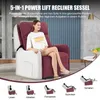 A woman is sitting in a power lift recliner chair, with multiple diagrams below showing different positions the chair can be in. Anteprima dell’immagine prodotto