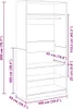 vidaXL Szafa biała 100×50×200 cm Materiał drewnopochodny Podgląd zdjęcia produktu 8