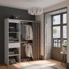 Vorhang-Schrank >CHICAGO< in weiß  - 113,8x191,5x50cm Produktbild-Vorschau 2