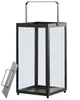 BELIANI Laterne Schwarz Metall Glaseinsatz 41 cm mit Henkel Produktbild-Vorschau 4