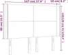 vidaXL Kopfteil mit Ohren Hellgrau 147x16x118/128 cm Stoff Produktbild-Vorschau 10
