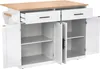 Servírovací vozík Sweiko se skládací deskou, 120x46(70)x91 Náhled obrázku produktu 12