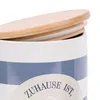 Vorratsdose Porzellan Zuhause Streifen Anker blau beige Produktbild-Vorschau 1