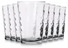 A set of clear glasses with a textured surface. Náhled obrázku produktu