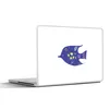 MuchoWow® Laptop Aufkleber Sticker Cover Fisch - Lila - Produktbild-Vorschau 1