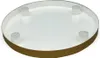 Kerzenständer 4 Kerzen Dekoteller rund Ø 25x3 cm weiß Produktbild-Vorschau 1