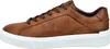 A side view of a brown leather sneaker with a white sole against a white background. Produktbild-Vorschau