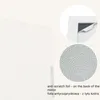 Close-up views of a mirror's anti-scratch foil feature, with text describing it in English and Polish. Anteprima dell’immagine prodotto