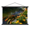 MuchoWow® Textilposter Koi-Karpfen in einem Teich mit Produktbild-Vorschau 1