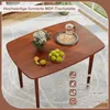 COSTWAY Eettafel, eettafel met poten van rubberhout, Productafbeelding-voorbeeld 5