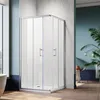 A modern bathroom with a corner shower cabin. Anteprima dell’immagine prodotto