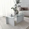 Teti - Couchtisch, 105x65x40h cm Weiß, Zeitschriftenhalter Produktbild-Vorschau 4