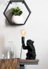 Light & Living - stolná lampa - Monkey - čierna - plast - Náhľad obrázku produktu 10
