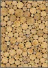 Wallario Wandbild Holzstapel rund, Größe: 70,30 x 100,30 Produktbild-Vorschau 1
