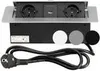 BROLLUX Einbausteckdose versenkbar 2fach mit USB/USBC Produktbild-Vorschau 1