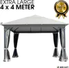 Alu Pavillon INFINITY 4x4m hellgrau Produktbild-Vorschau 3