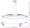 vidaXL Sonnenschirmständer mit Rollen für Ø38/48 mm Mast 27 Produktbild-Vorschau 7