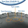 opony ATV 25x10.00-12 i 25x8.00-12 6-warstwowe WP08 OBOR Podgląd zdjęcia produktu 6