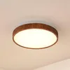 Lindby LED-Deckenlampe Velua, weiß/holz dunkel, CCT, Ø 50 Produktbild-Vorschau 2