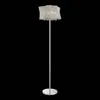 A floor lamp with a silver mesh shade and clear crystal accents, set against a black background. Náhľad obrázku produktu