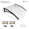 VOUNOT® Vordach für Haustür, 100 x 80 cm Transparentes Produktbild-Vorschau 5