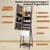 COSTWAY Šperkovnice se zrcadlem, uzamykatelná zrcadlová Náhled obrázku produktu 6