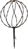 A black LED sphere light with warm white lights on a stake. Produktbild-Vorschau