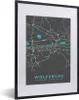MuchoWow® Gerahmtes Poster Stadtplan - Karte - Wolfsburg - Produktbild-Vorschau 1