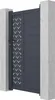 L.103 x H.181 cm anthrazit GREGOR Aluminium halbperforierte Produktbild-Vorschau 4