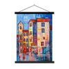 MuchoWow® Textilposter Gemälde - Ölfarbe - Haus - Wasser Produktbild-Vorschau 1
