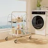Carrello servitore pieghevole a 2 ripiani, carrello da Anteprima dell’immagine prodotto 9