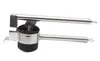 A stainless steel kitchen tool with a black base, isolated on a white background. Produktbild-Vorschau