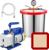 VEVOR 3 Gallone 12L Vakuumkammer 85L/Min 3CFM Vakuumpumpe Produktbild-Vorschau 9
