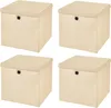 4 Stück Creme Faltbox 28 x 28 x 28 cm Aufbewahrungsbox Produktbild-Vorschau 1