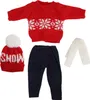 Baby-Mädchen-Puppenkleidung, Weihnachtspullover, Hose, Produktbild-Vorschau 1