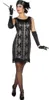 Charleston Damen Great Gatsby Schwarz-Gold 46 Produktbild-Vorschau 1