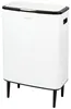 Poubelle  eluno, capacité de 60 litres, en métal blanc Voir les images du produit 1