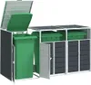 A product shot of a three-bin recycling station. Produktbild-Vorschau